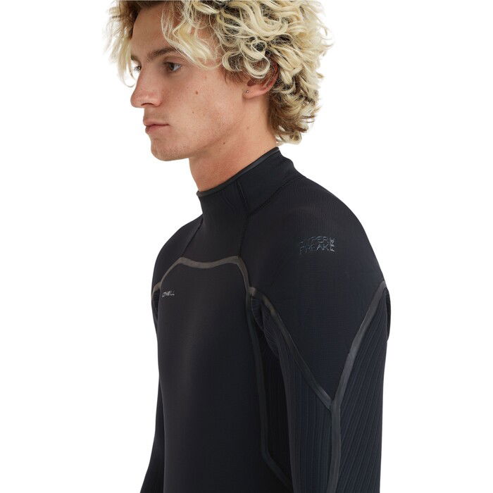 2024 O'Neill Mens Hyperfreak Fire 4/3mm Back Zip Wetsuit 5516 - Black